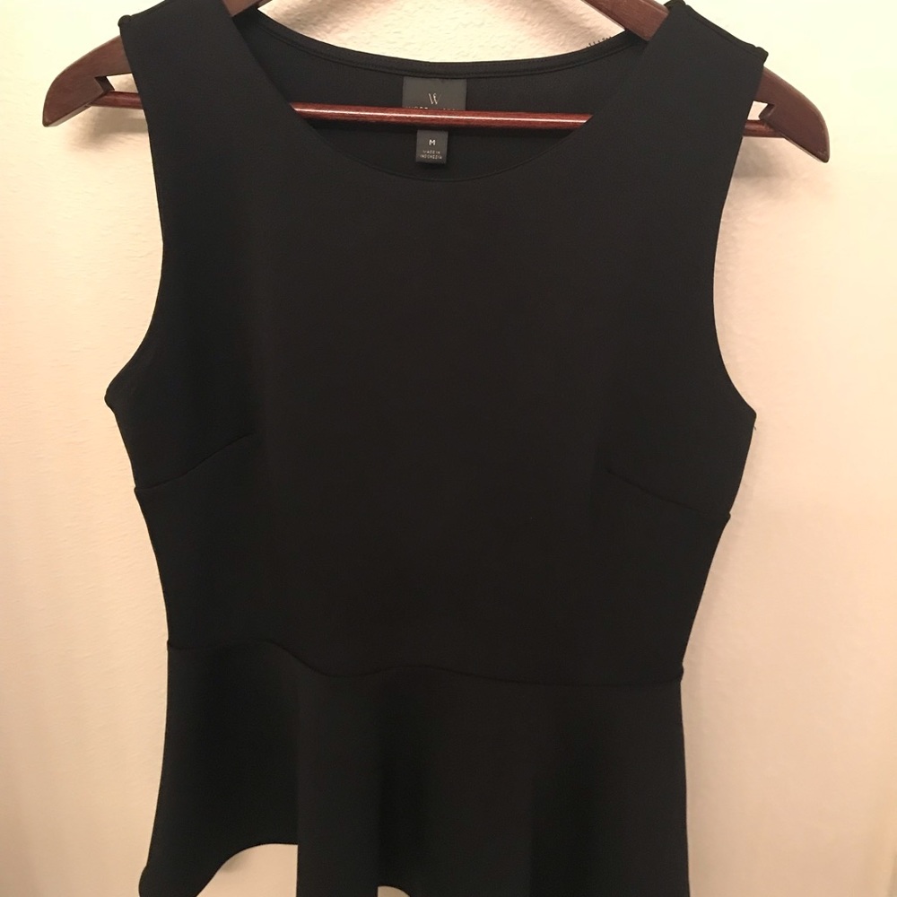 Black sleeveless blouse